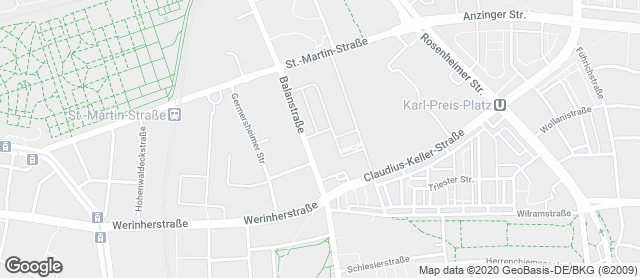 Karte mit Standort von Ihle Rewe M.-Balanstraße München