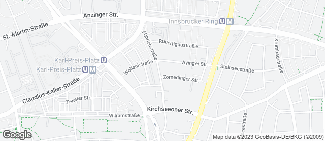Karte mit Standort von Bäckermeister Brücklmaier Ramersdorf