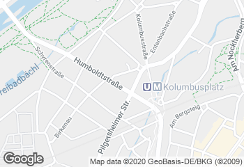 Karte mit Standort von Privat Bäckerei Wimmer Humboldtstraße
