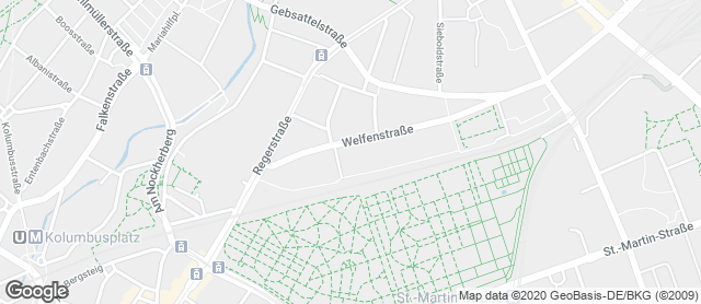 Karte mit Standort von Ihle-Café Welfenstraße
