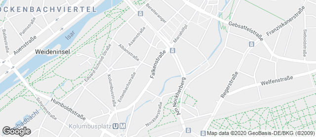 Karte mit Standort von Rewe Falkenstraße