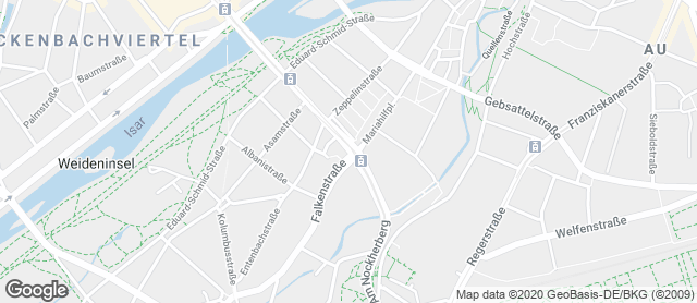 Karte mit Standort von Bäckerei Traublinger - Ohlmüllerrstr. 30 (Nähe Mariahilfplatz)