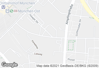 Karte mit Standort von Privat Bäckerei Wimmer Grafingerstraße