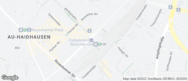 Karte mit Standort von Hofpfisterei - Ostbahnhof UG