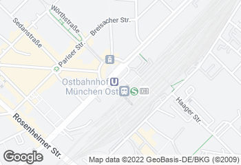 Karte mit Standort von Hofpfisterei - Ostbahnhof UG