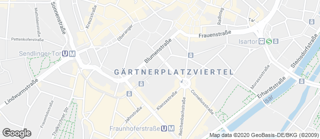 Karte mit Standort von Ihle-Café Müllerstr. München