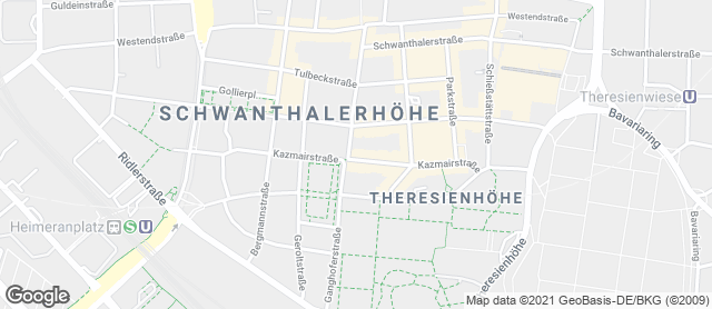 Karte mit Standort von Privat Bäckerei Wimmer Ganghoferstraße