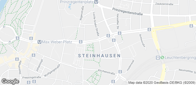 Karte mit Standort von Ihle Edeka Einsteinstr. München