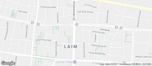 Karte mit Standort von Privat Bäckerei Wimmer Fürstenriederstraße