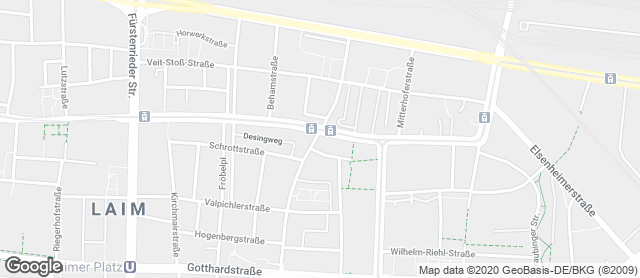 Karte mit Standort von Bäckerei Zöttl