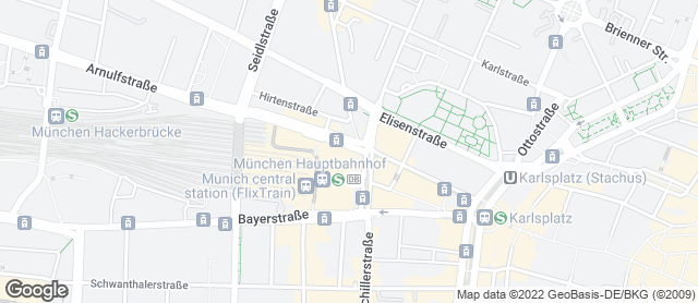 Karte mit Standort von Hofpfisterei - Hauptbahnhof Zwischengeschoss