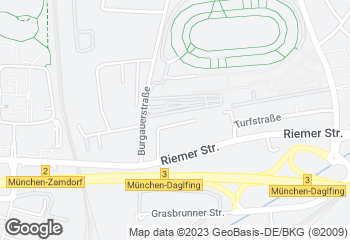 Karte mit Standort von Bäckermeister Brücklmaier OBI München Daglfing