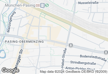 Karte mit Standort von Hofpfisterei - Pasing Arcaden