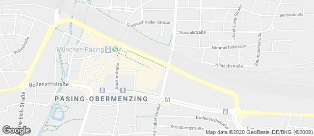 Karte mit Standort von Ihle-Café Pasing-Arcaden