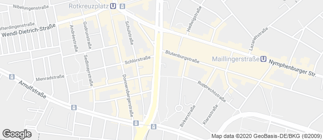 Karte mit Standort von Ihle - Rewe Landshuter Allee München