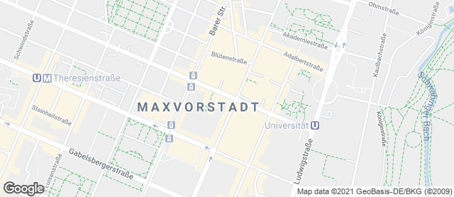 Karte mit Standort von Privat Bäckerei Wimmer Schellingstraße