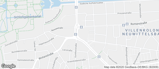 Karte mit Standort von Privat Bäckerei Wimmer Romanplatz