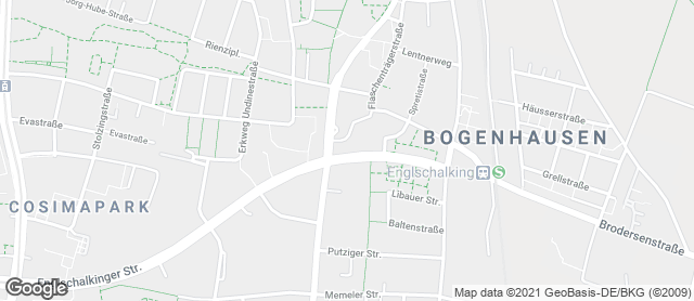 Karte mit Standort von Privat Bäckerei Wimmer Englschalkingerstraße