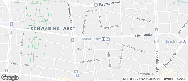 Karte mit Standort von Privat Bäckerei Wimmer Bonner Platz