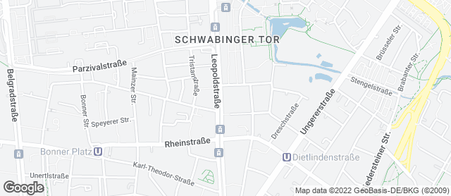 Karte mit Standort von Familienbäckerei Kistenpfennig - Fil. Leopoldstraße