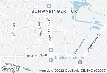 Karte mit Standort von Familienbäckerei Kistenpfennig - Fil. Leopoldstraße