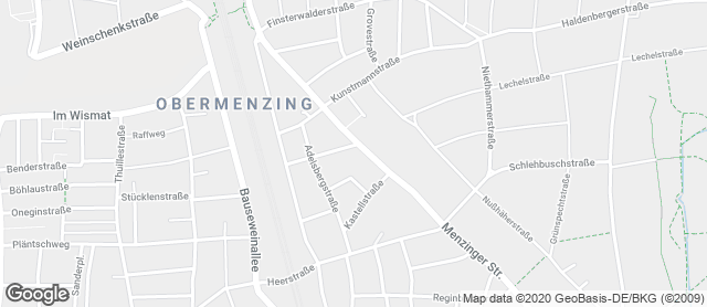 Karte mit Standort von Bäckerei - Konditorei Paul Isaak Obermenzing