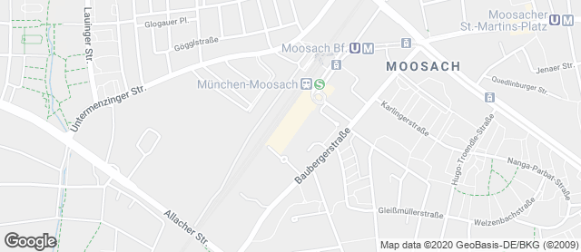 Karte mit Standort von Ihle-Café Moosach
