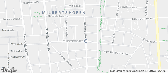 Karte mit Standort von Privat Bäckerei Wimmer Knorrstraße