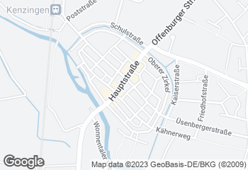 Karte mit Standort von Kenzingen