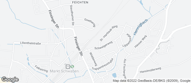 Karte mit Standort von Bäckerei & Konditorei Ludwig Riedmair GmbH Filiale Markt Schwaben