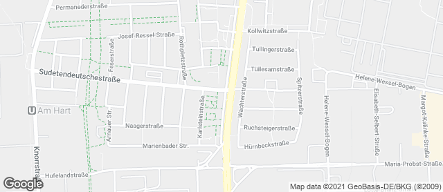 Karte mit Standort von Privat Bäckerei Wimmer Ingolstädterstraße