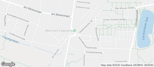 Karte mit Standort von Familienbäckerei Kistenpfennig - Fil. Fasanerie