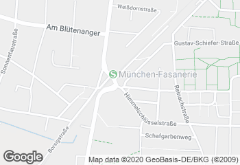 Karte mit Standort von Familienbäckerei Kistenpfennig - Fil. Fasanerie