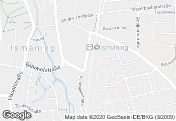 Karte mit Standort von Ihle-Café Ismaning