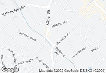 Karte mit Standort von Bäckerei Keck - Laupheim (im REWE)