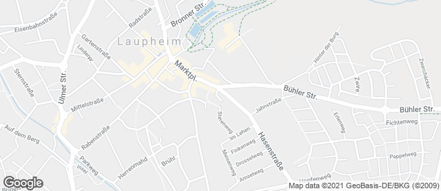 Karte mit Standort von Bäckerei Baumgärtner GmbH