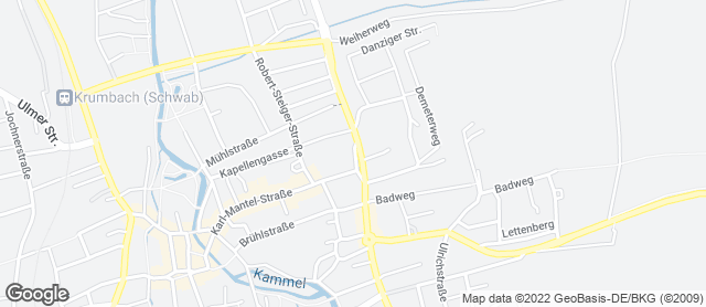 Karte mit Standort von Bäckerei Weindl GmbH