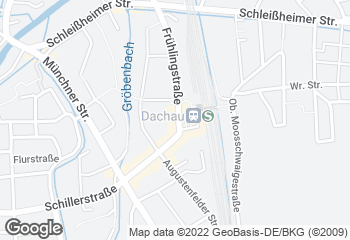 Karte mit Standort von Familienbäckerei Kistenpfennig - Fil. Dachau Bahnhof