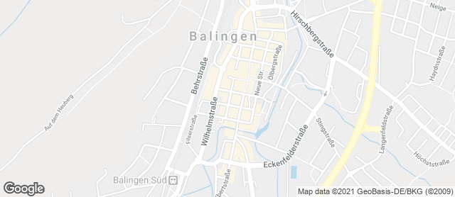 Karte mit Standort von Bäckerei & Konditorei Schweizer Filiale Balingen