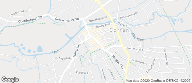 Karte mit Standort von Bäckerei Franz Gruber Dorfen