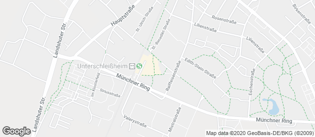 Karte mit Standort von Bäckerei / Konditorei Hermann, Unterschleißheim