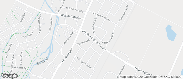 Karte mit Standort von Ihle-Café Bobingen