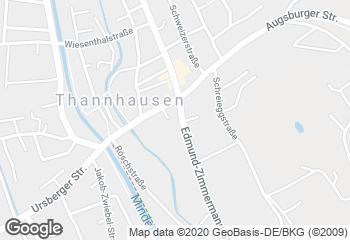 Karte mit Standort von Ihle-Café Thannhausen