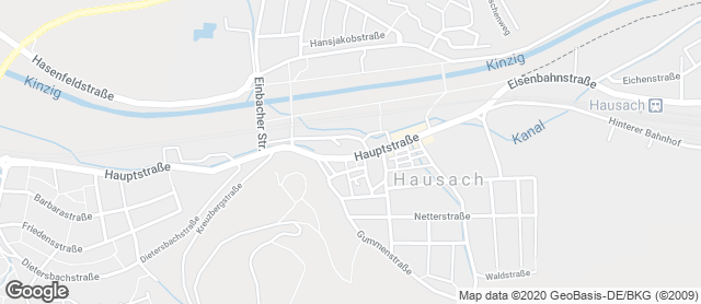 Karte mit Standort von Bäckerei Konditorei Café Waidele