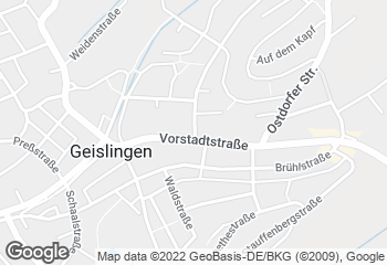 Karte mit Standort von Café Bäcker Mayer Geislingen