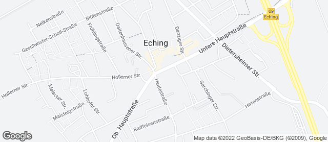 Karte mit Standort von Familienbäckerei Kistenpfennig - Fil. Eching