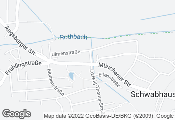Karte mit Standort von Bäckerei Gürtner    Schwabhausen