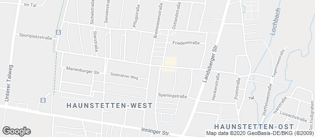 Karte mit Standort von Ihle Millsfrisch Hofackerstr. Augsburg