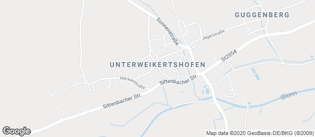 Karte mit Standort von Bäckerei Mair's Backstube e. K. Backhäusl Unterweikertshofen