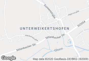 Karte mit Standort von Bäckerei Mair's Backstube e. K. Backhäusl Unterweikertshofen